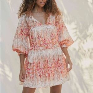 Christy Dawn | Dresses | Christy Dawn Adeline Dress Size M Nwt Sunset  Gladiola Aline Mini Long Sleeve | Poshmark